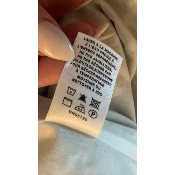 Lafayette 148 Olive Green Tropical Floral Dress‎ Size 2 - Picture 9 of 10